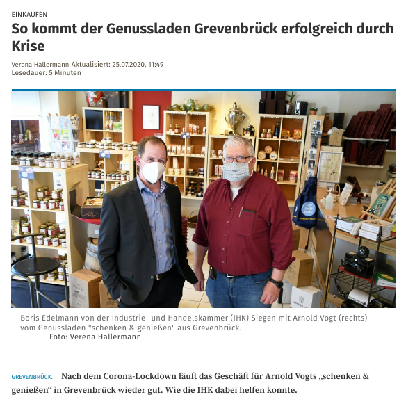 So kommt der Genussladen Grevenbrück erfolgreich durch Krise